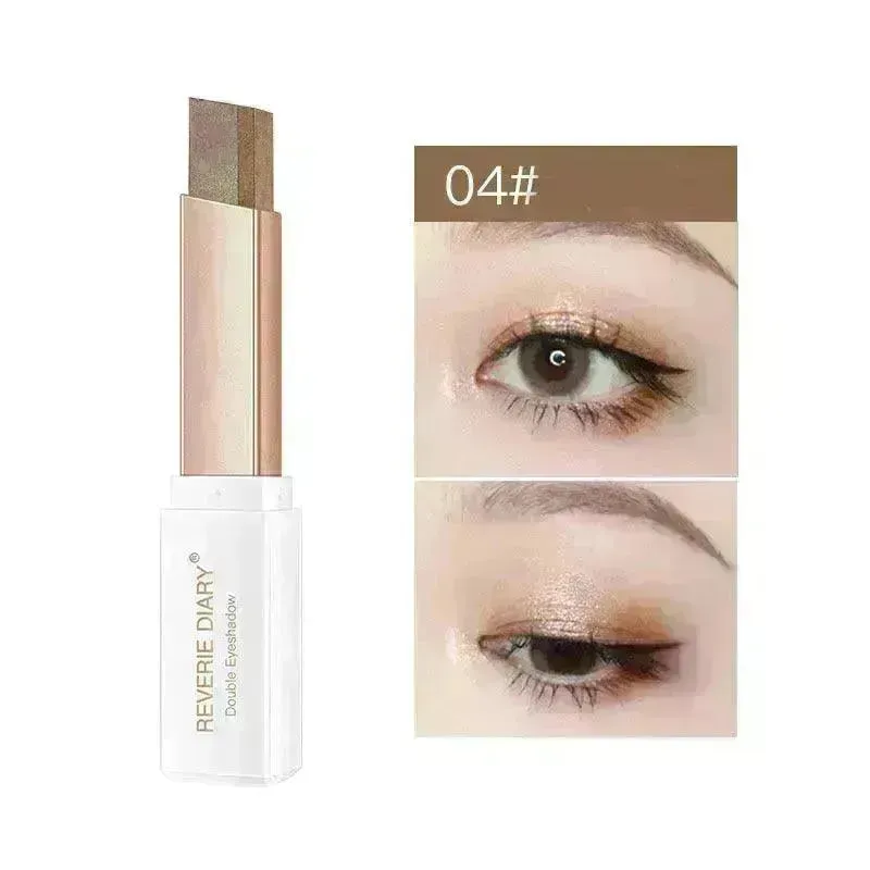 Lazy Eyeshadow Stick Stereo Gradient Shimmer Double Color Eye Shadow Pen Waterproof Easy To Wear Eyeshadow