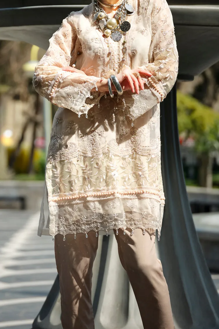 Light Pink Organza Tunic - LKS-649