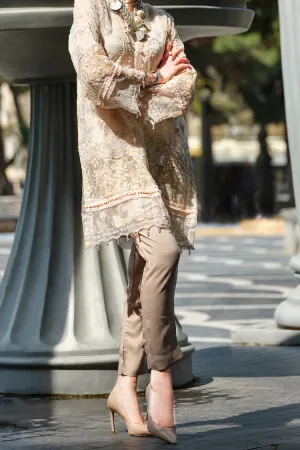 Light Pink Organza Tunic - LKS-649