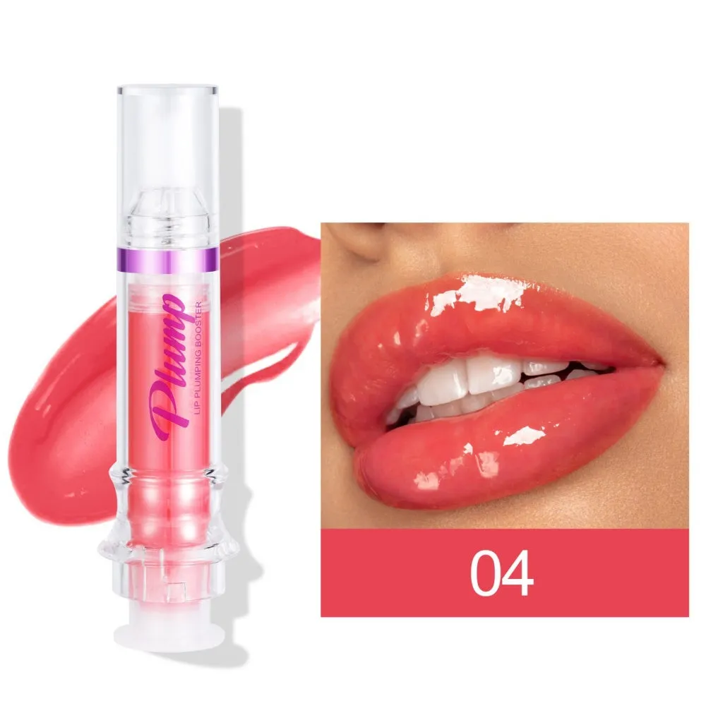 Lip Plumping Booster - New Tube Lip Rich Lip Color - Slightly Spicy Lip Honey, Lip Gloss Mirror Finish, Liquid Lipstick.