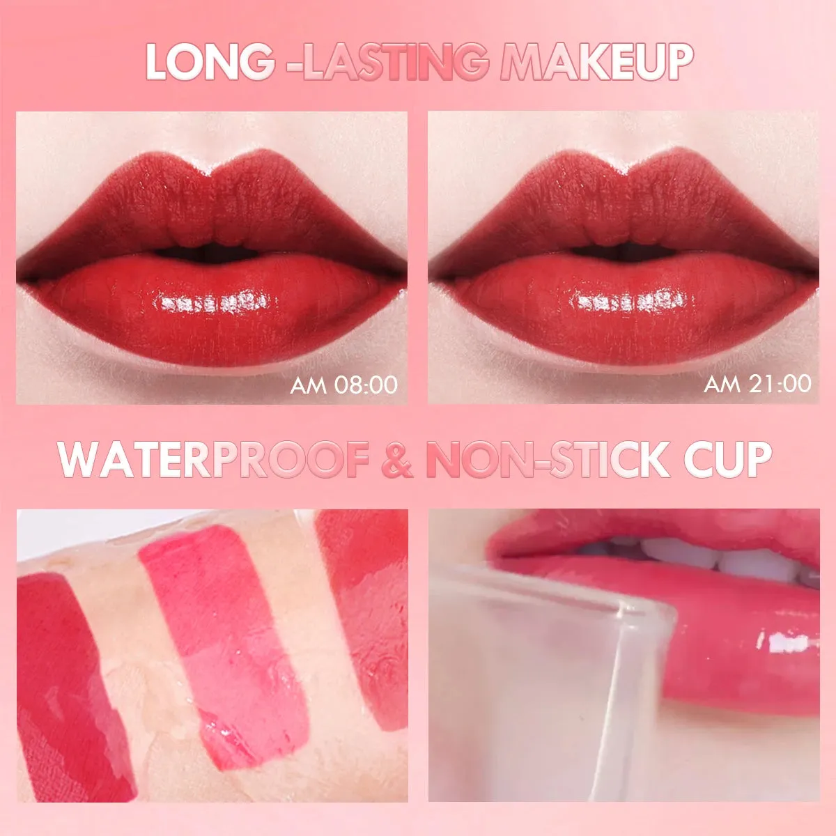 Lip Stain Waterproof Dual-use - Achieve a Natural Effect on Lips, Eyes, and Cheeks with this Liquid Lip Tint. Perfect for Beauty Lips, Cosmetics, and Lip Gloss.