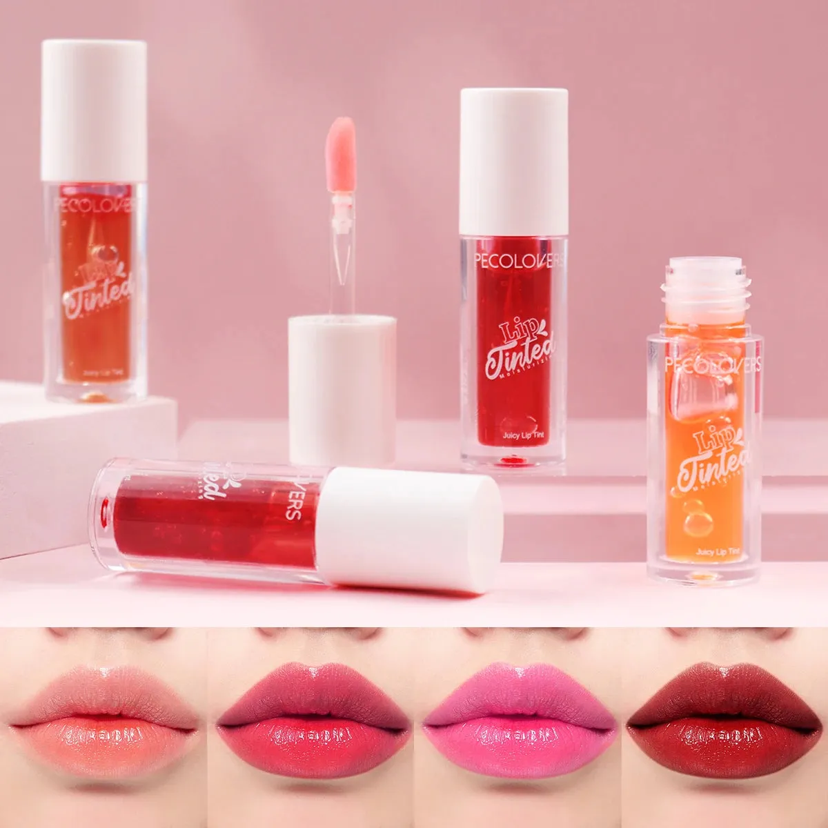Lip Stain Waterproof Dual-use - Achieve a Natural Effect on Lips, Eyes, and Cheeks with this Liquid Lip Tint. Perfect for Beauty Lips, Cosmetics, and Lip Gloss.