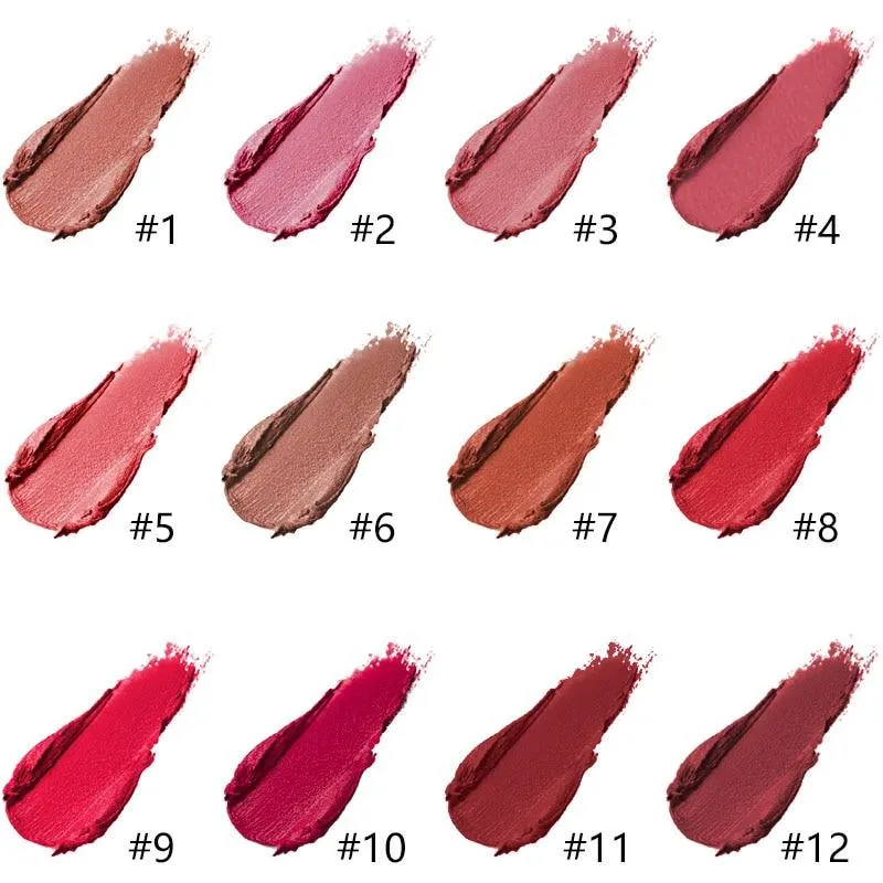 Long-Lasting Waterproof Matte Lipstick (12 Pcs/set)