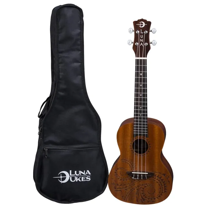 Luna TATTOO Mahogany Concert Ukulele