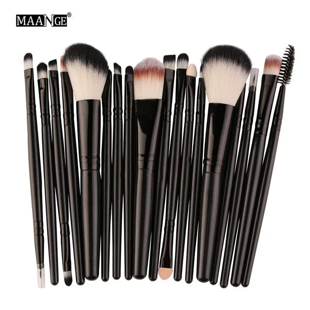 MAANGE 6/15/18/20Pcs Makeup Brushes Tool Set Cosmetic Powder Eye Shadow Foundation Blush Blending Beauty Make Up Brush Maquiagem