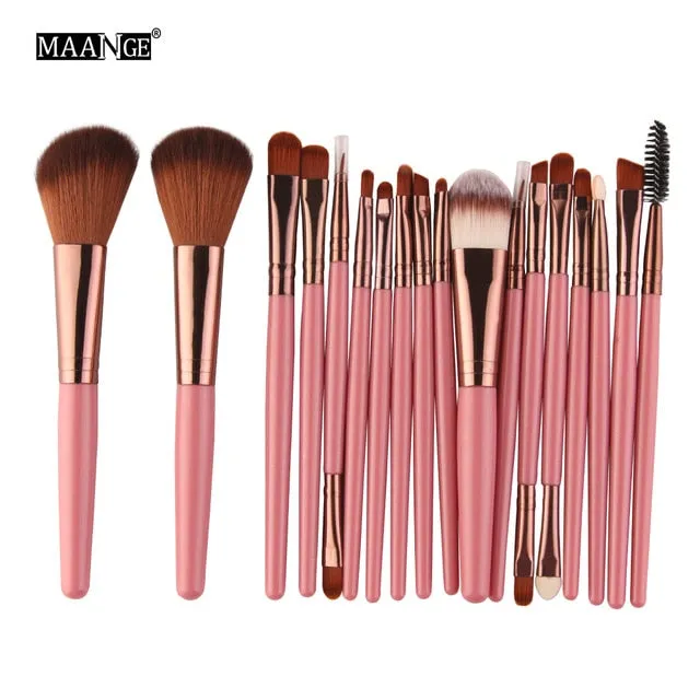 MAANGE 6/15/18/20Pcs Makeup Brushes Tool Set Cosmetic Powder Eye Shadow Foundation Blush Blending Beauty Make Up Brush Maquiagem