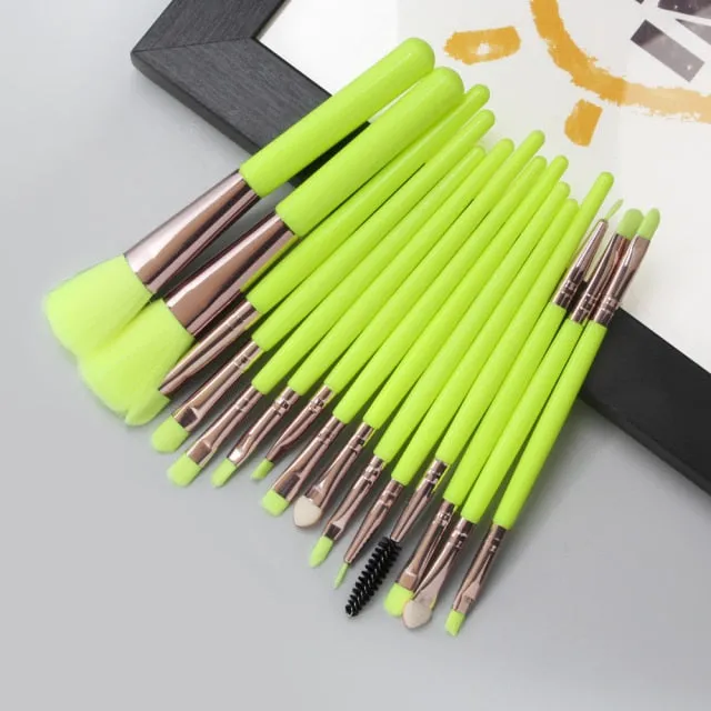 MAANGE 6/15/18/20Pcs Makeup Brushes Tool Set Cosmetic Powder Eye Shadow Foundation Blush Blending Beauty Make Up Brush Maquiagem