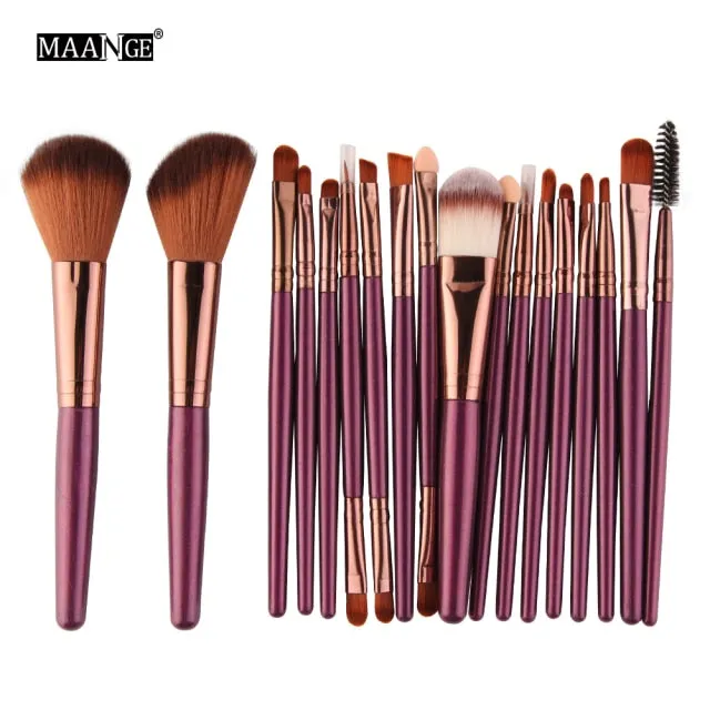 MAANGE 6/15/18/20Pcs Makeup Brushes Tool Set Cosmetic Powder Eye Shadow Foundation Blush Blending Beauty Make Up Brush Maquiagem