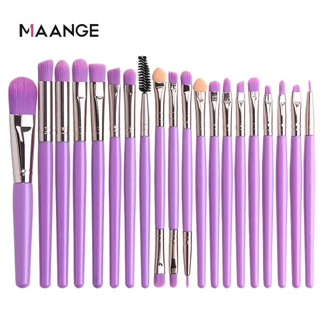 MAANGE 6/15/18/20Pcs Makeup Brushes Tool Set Cosmetic Powder Eye Shadow Foundation Blush Blending Beauty Make Up Brush Maquiagem