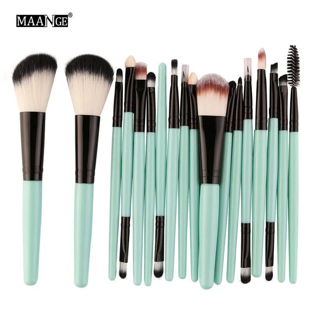 MAANGE 6/15/18/20Pcs Makeup Brushes Tool Set Cosmetic Powder Eye Shadow Foundation Blush Blending Beauty Make Up Brush Maquiagem