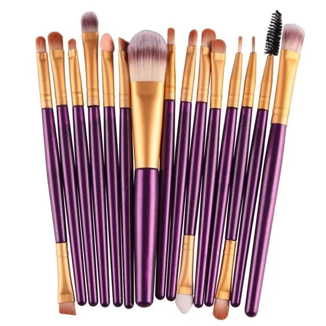MAANGE 6/15/18/20Pcs Makeup Brushes Tool Set Cosmetic Powder Eye Shadow Foundation Blush Blending Beauty Make Up Brush Maquiagem