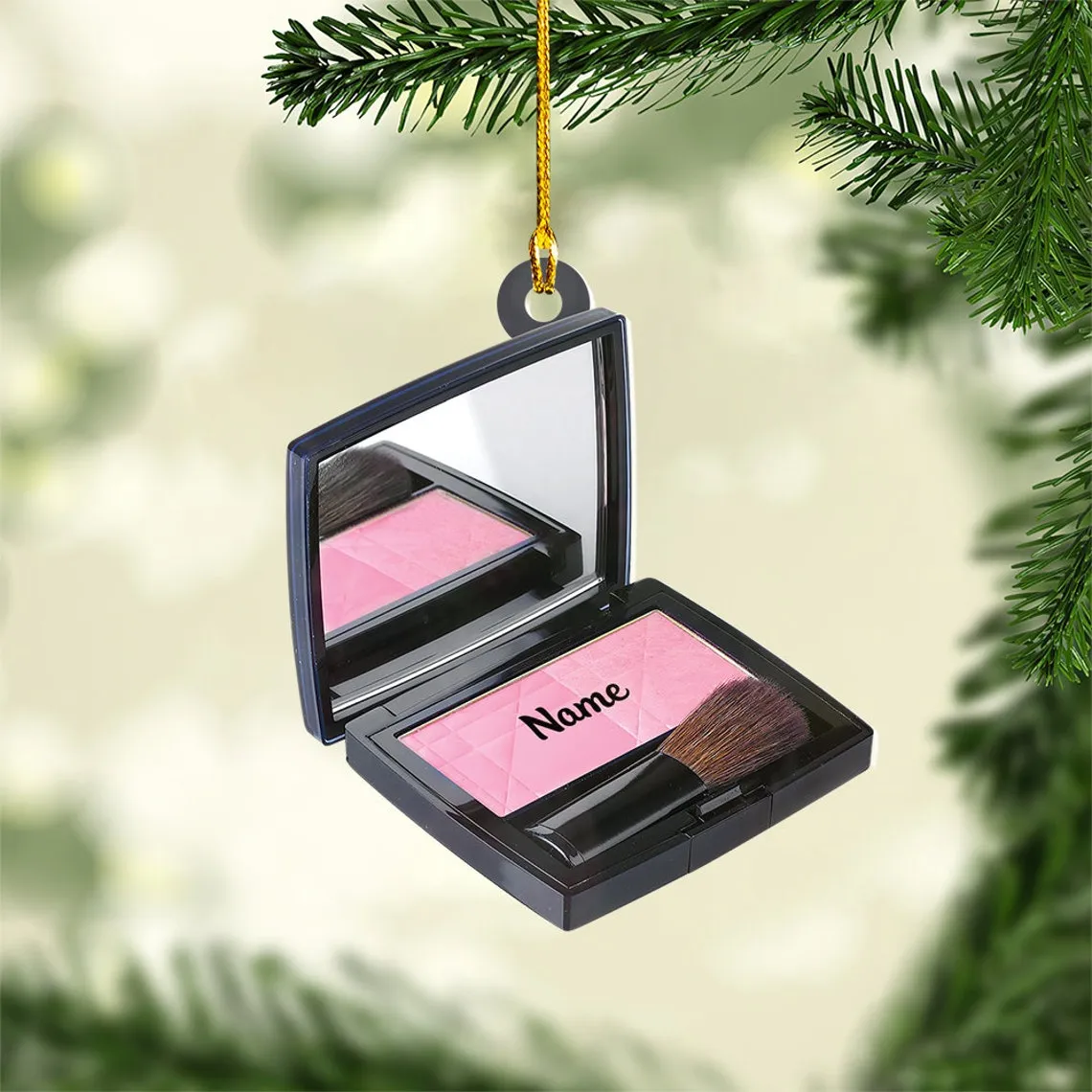 Makeup Box Christmas Ornament, Xmas Tree Decor, Loved Makeup Box Ornament, Christmas Hanging Ornament Gift