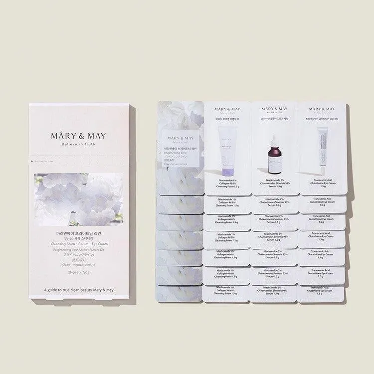 [Mary&May] Brightening Line 3 Step Sachet Starter Kit 7EA