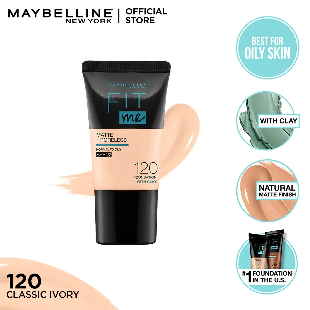 MAYBELLINE FIT ME FOUNDATION TUBE MATTE   PORELESS NORMAL TO OILY