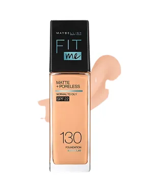 Maybelline Fit Me Matte   Poreless Liquid Foundation, SPF 22 - 130 Buff Beige 30ml