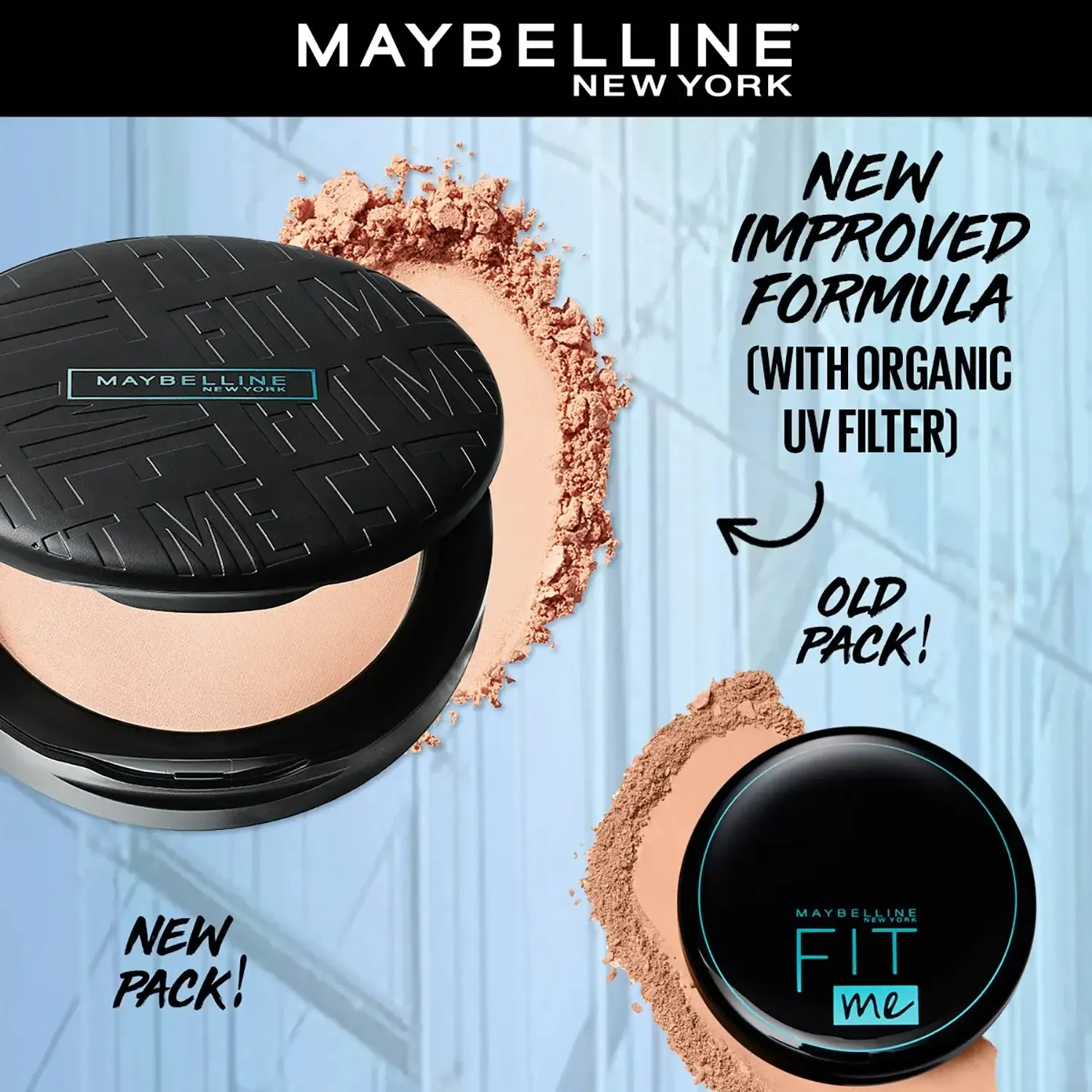 Maybelline New York Fit Me Matte   Poreless Compact Powder, 310 Sun Beige, 6g