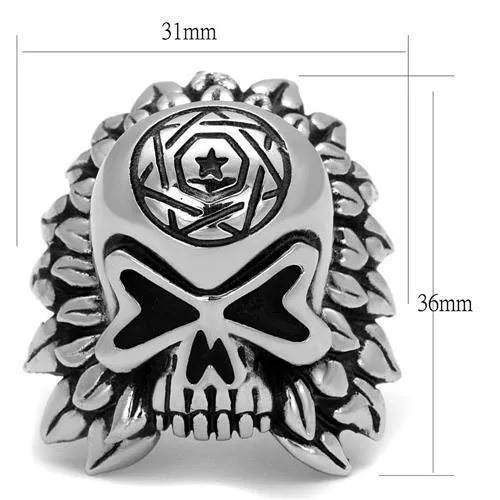 Mens Skull Mask Stainless Steel No Stone Rings