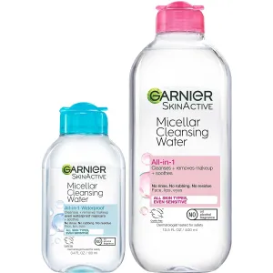 Micellar Cleansing Water, for All Skin Types, 13.5 Fl Oz   Micellar Cleansing Water, for Waterproof Makeup, 3.4 Fl Oz