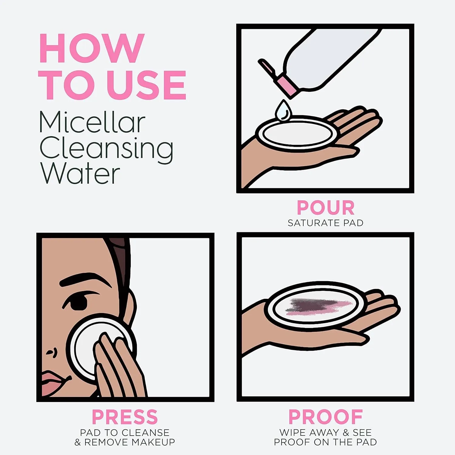 Micellar Cleansing Water, for All Skin Types, 13.5 Fl Oz   Micellar Cleansing Water, for Waterproof Makeup, 3.4 Fl Oz