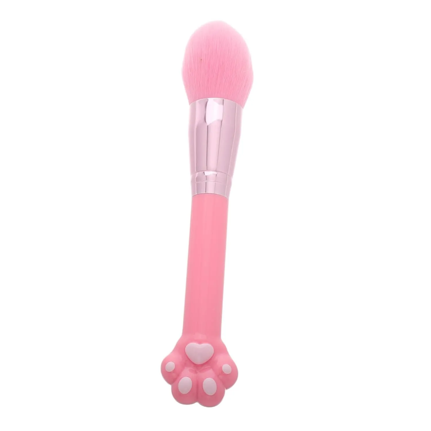 Mikinona Cat Paw Makeup Brush Multifunctional Powder Brush for Loose Powder Blush Long Handle for Enhanced Control Precise Application