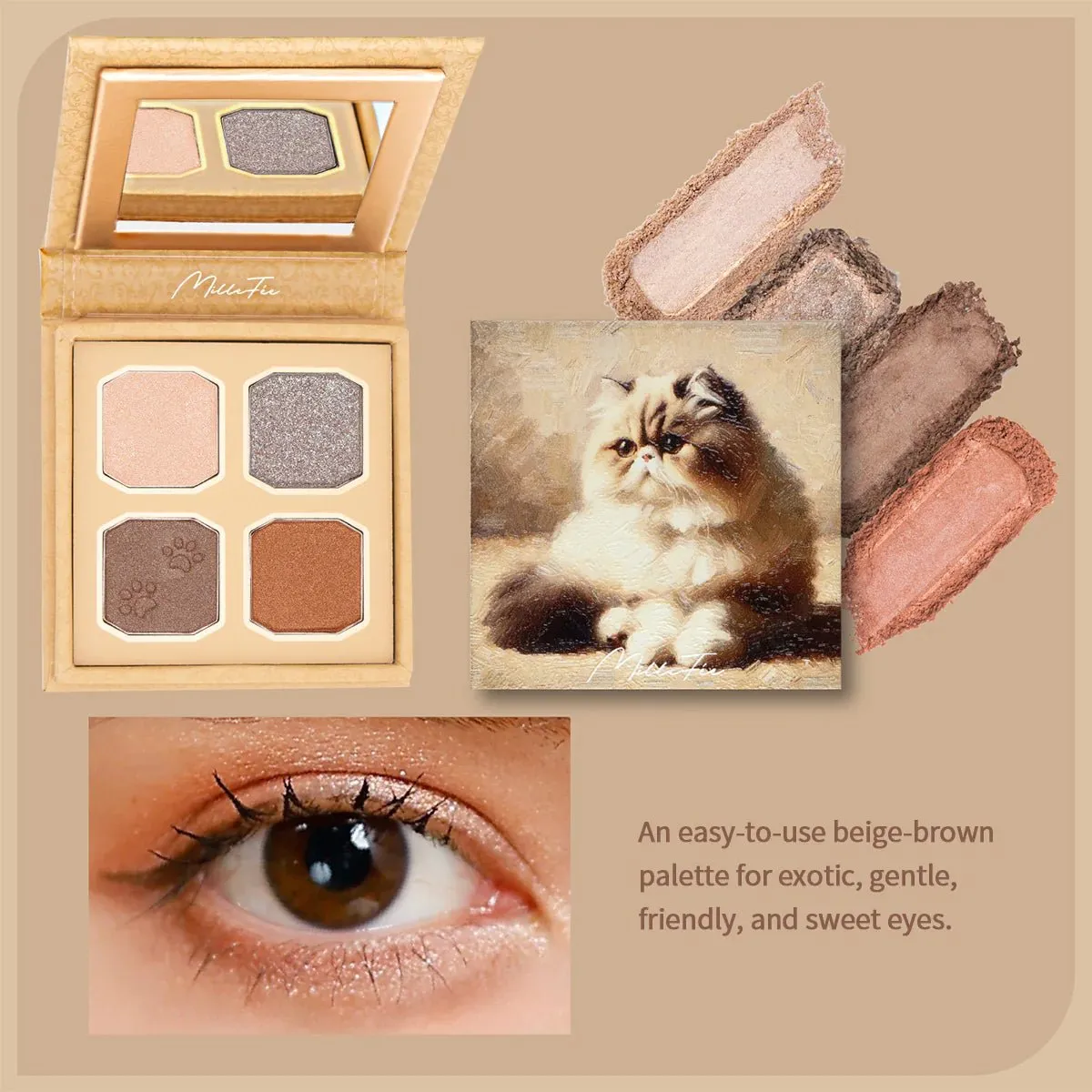 MILLEFEE My Kitty Shadow Palette - 01 Exotic Shorthair