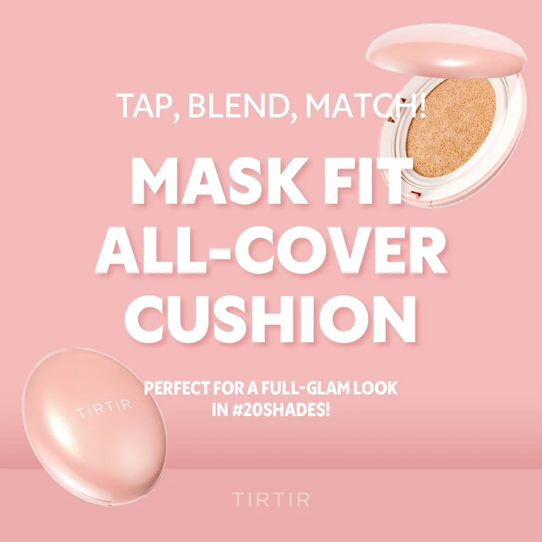 [*Mini Size*] TIRTIR All Cover Pink Cushion | Korean Cushion Foundation, (#23N Sand, 0.15 Fl Oz)