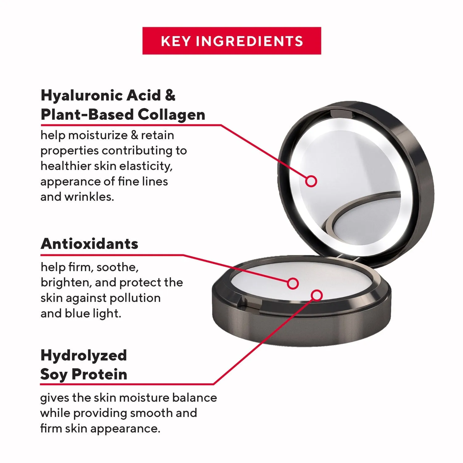 Mirabella GLOW Hyaluronic Universal Pressed Powder, 7 g