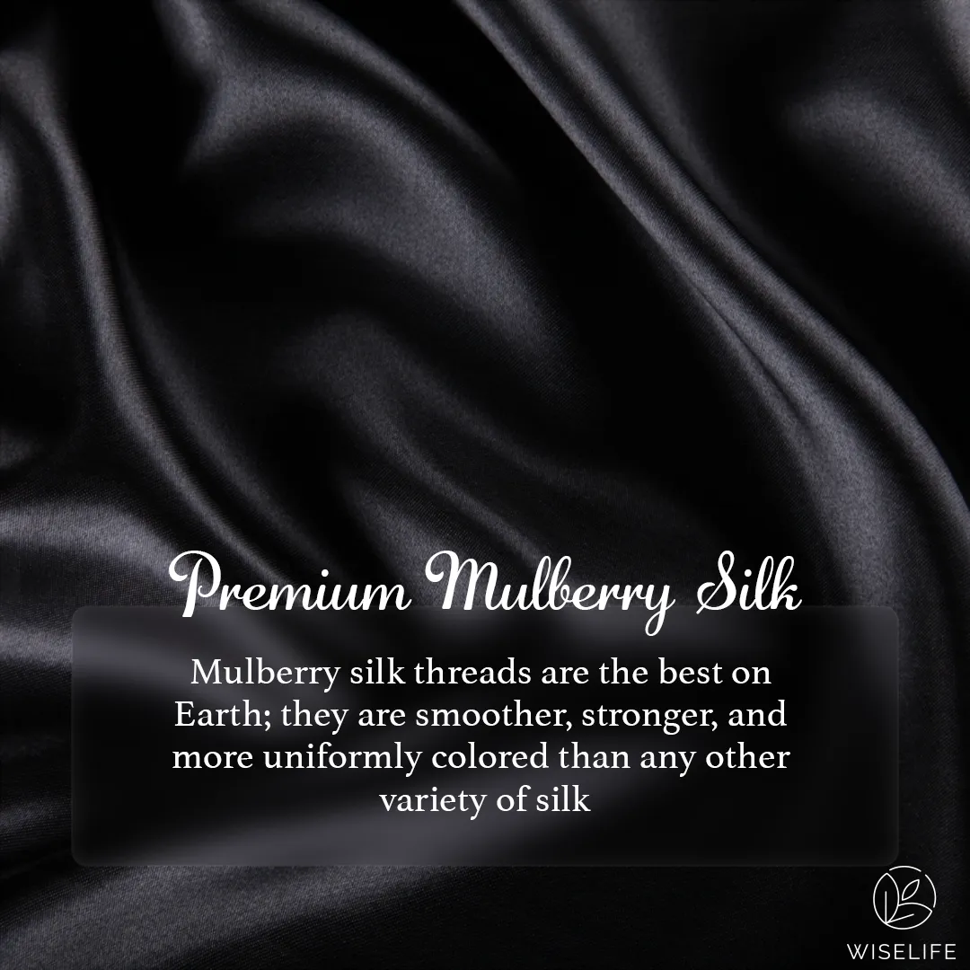 Mulberry Silk Eye Mask (Green   Black)