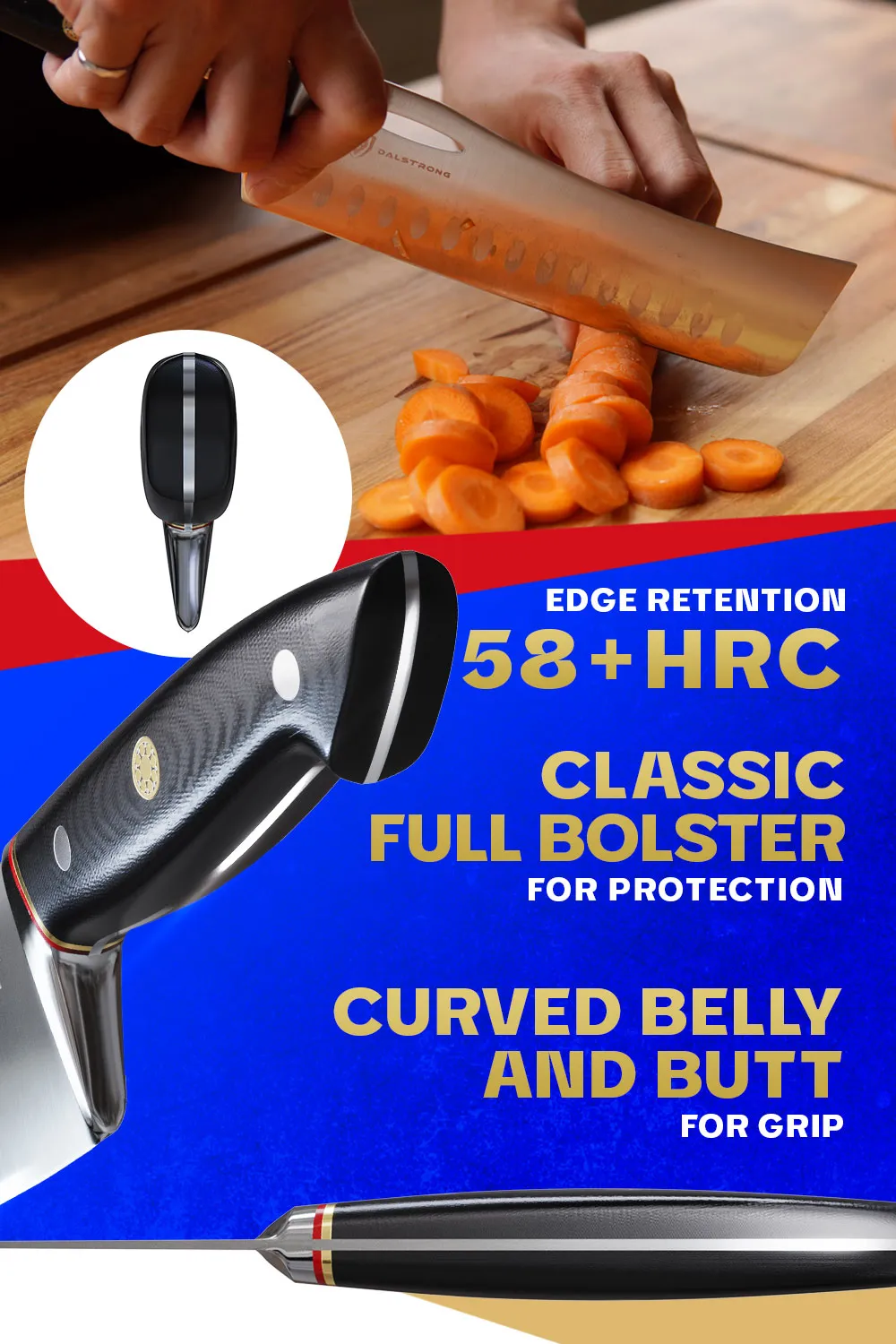 Nakiri Knife 7" | Vegetable Knife | Centurion Series | Dalstrong ©