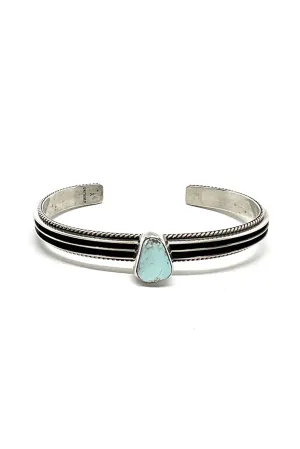 Navajo Handmade Dry Creek Turquoise Cuff by Darrel Yazzie