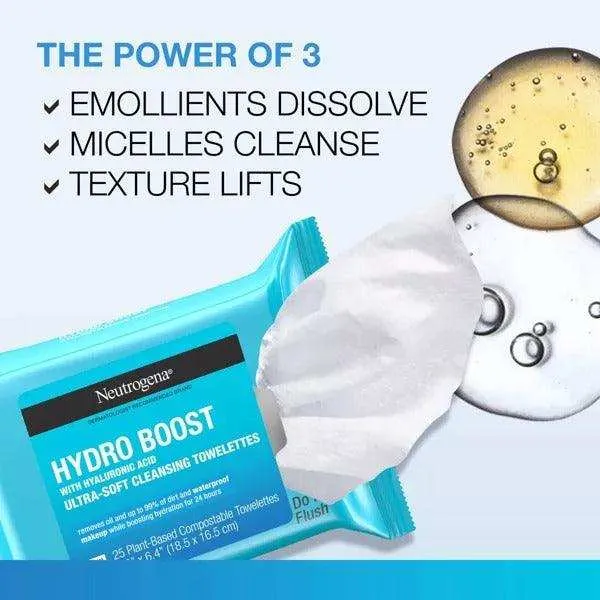 Neutrogena Hydro Boost Ultra-Soft Cleansing Towelettes - 25 ct