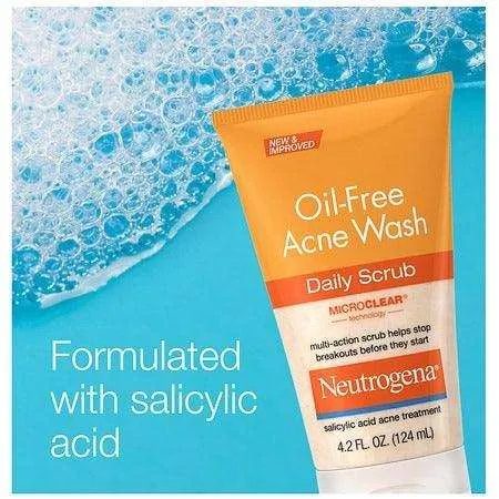 Neutrogena Oil-Free Acne Daily Face Scrub - 4.2oz.