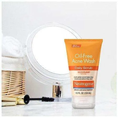 Neutrogena Oil-Free Acne Daily Face Scrub - 4.2oz.