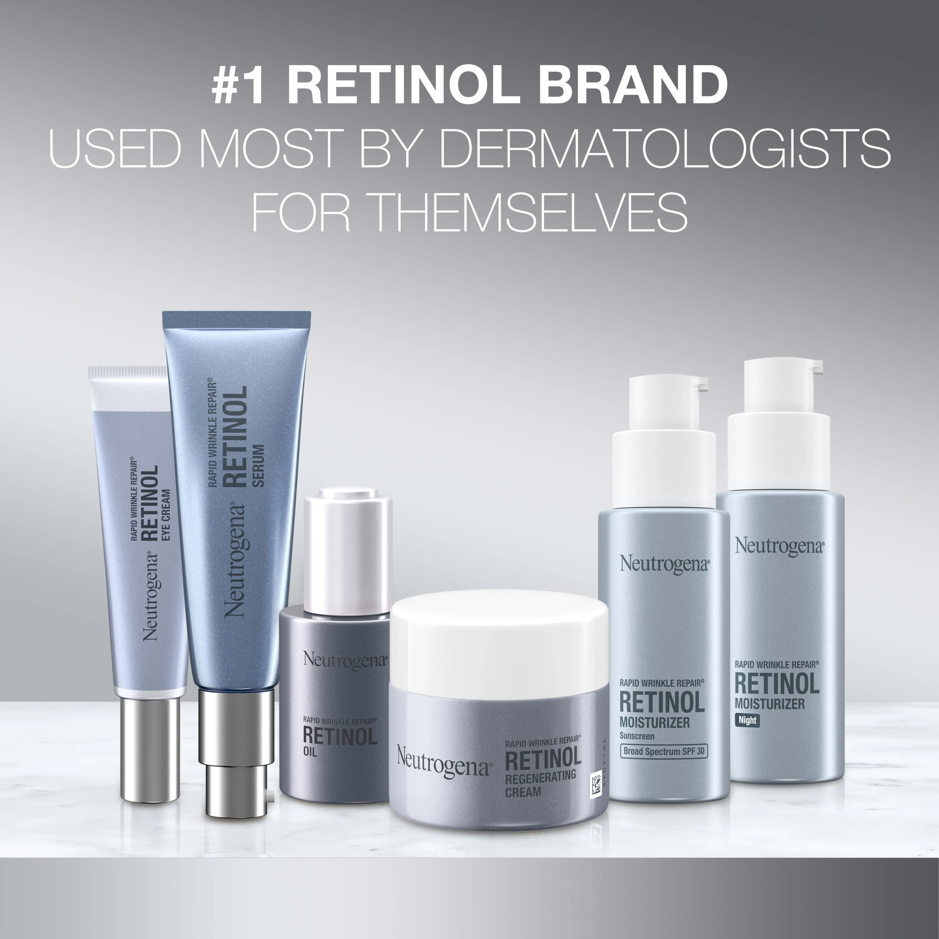 Neutrogena Rapid Wrinkle Repair Retinol Cream, Hyaluronic Acid, 0.5 oz