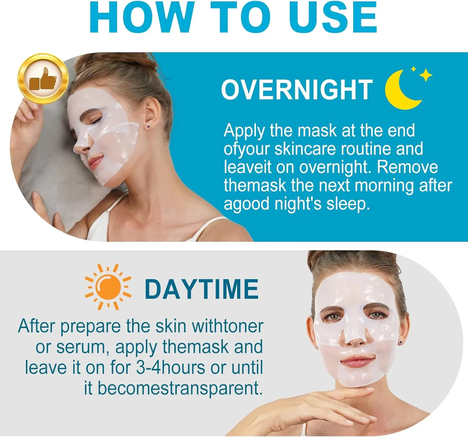 NEW ILLUME Bio Collagen Mask, Collagen Face Mask, Korean Collagen Mask Overnight, Hydrating Overnight Mask - 7pk