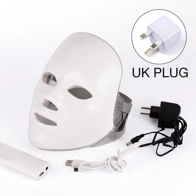 NOBOX-Minimalism Design 7 Colors LED Facial Mask Photon Therapy Anti-Acne Wrinkle Removal Skin Rejuvenation Face Skin Care Tools