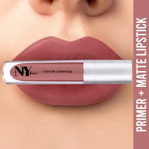 NY Bae Confessions of a Lip-a-holic Liquid Lipstick | Primer   Matte | Nude Mauve | Long Lasting- Pillow Talk 14 (4.5 ml)