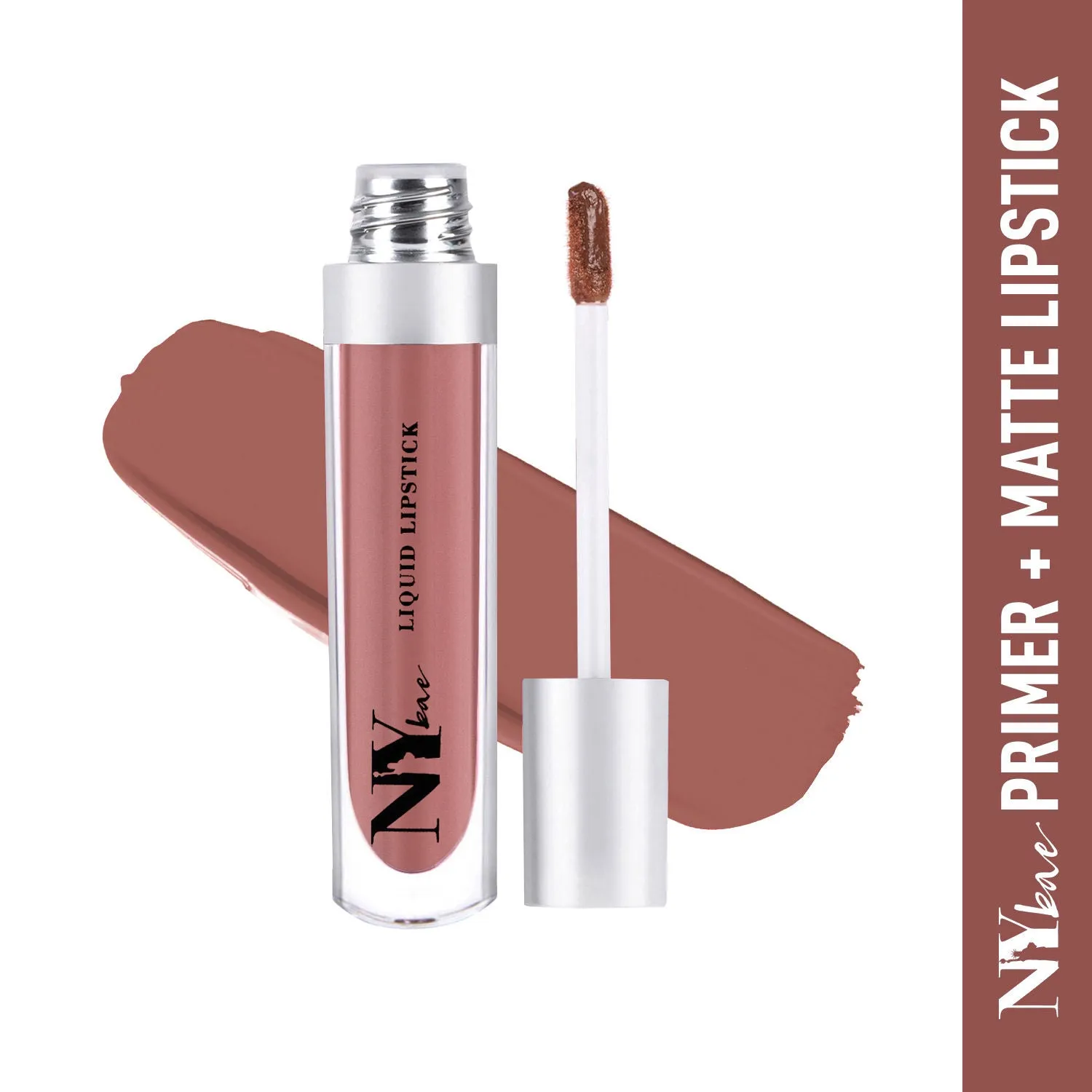 NY Bae Confessions of a Lip-a-holic Liquid Lipstick | Primer   Matte | Nude Mauve | Long Lasting- Pillow Talk 14 (4.5 ml)