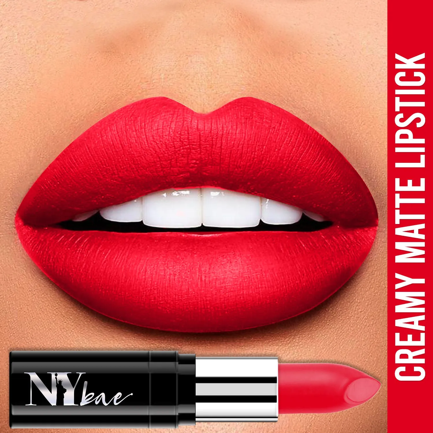 NY Bae Lipstick  Creamy Matte  Red - Rock That Fella 29
