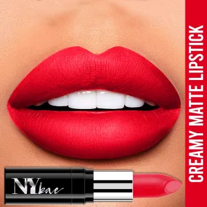 NY Bae Lipstick  Creamy Matte  Red - Rock That Fella 29