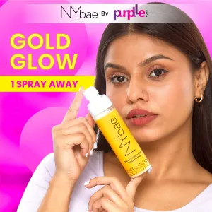 NY Bae Shimmer Glow Fixer - Golden Hour (110 ml) | Setting Spray | Gold Glow | Dewy Korean Skin | Makeup Fixer | Sets Makeup | Strobe Glow | Crease-Free