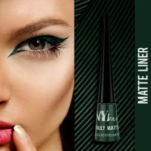 NY Bae Truly Matte Liquid Eyeliner - Edgy Emerald (4.5 ml) | Matte Finish | Super Pigmented | Long lasting | Quick Drying | Waterproof