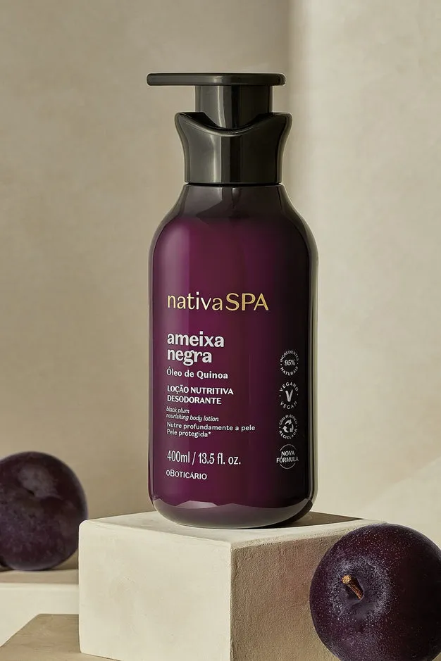O Boticario Nativa Spa Black Plum Women's Moisturizing Body Lotion