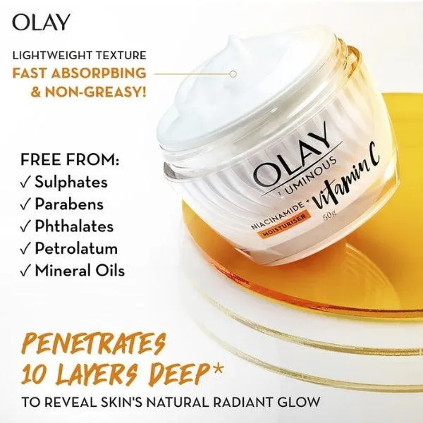 Olay Luminous Niacinamide Vitamin C Moisturiser Cream 50g