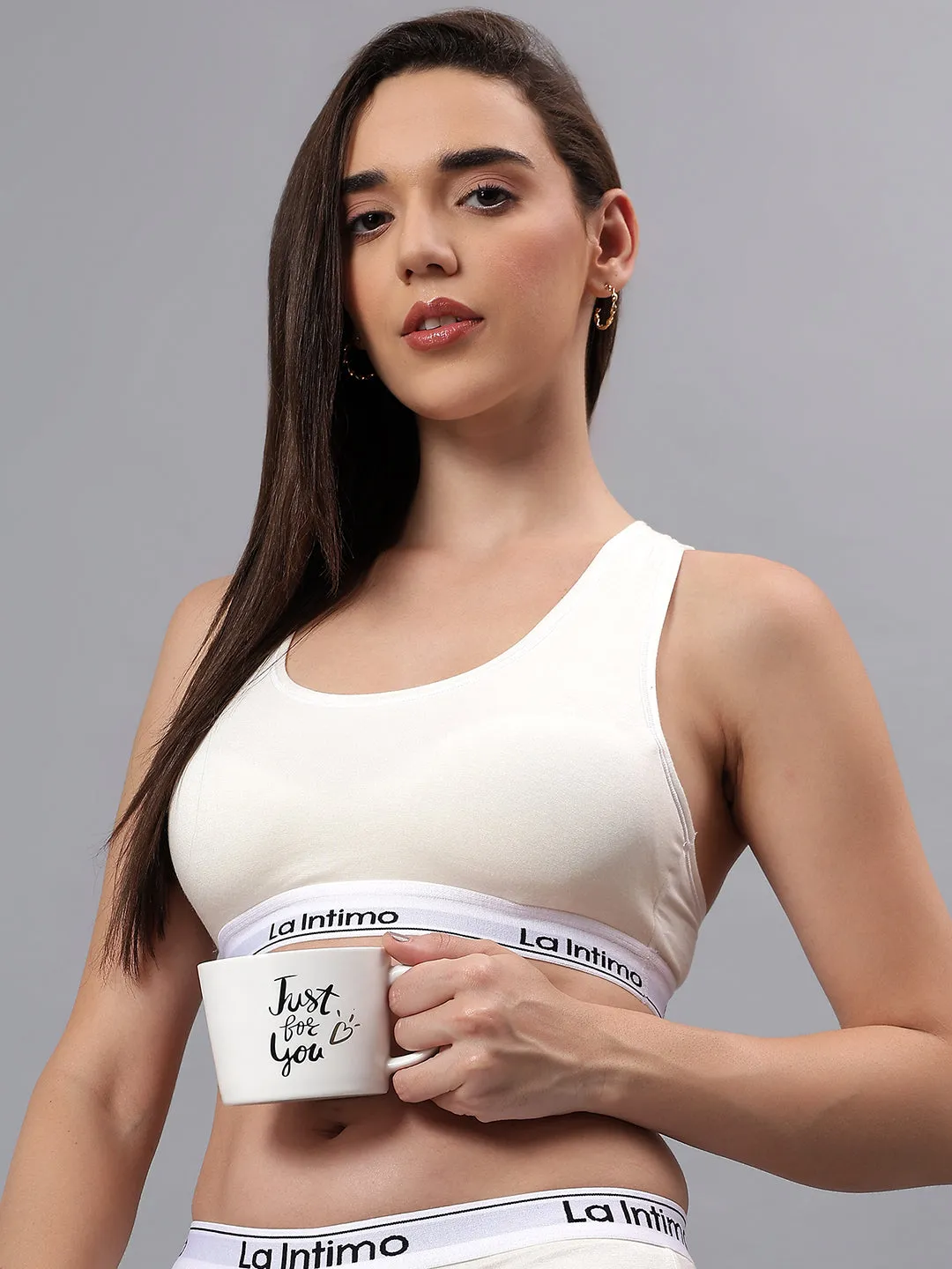 Padded Slip On Racerback Bra