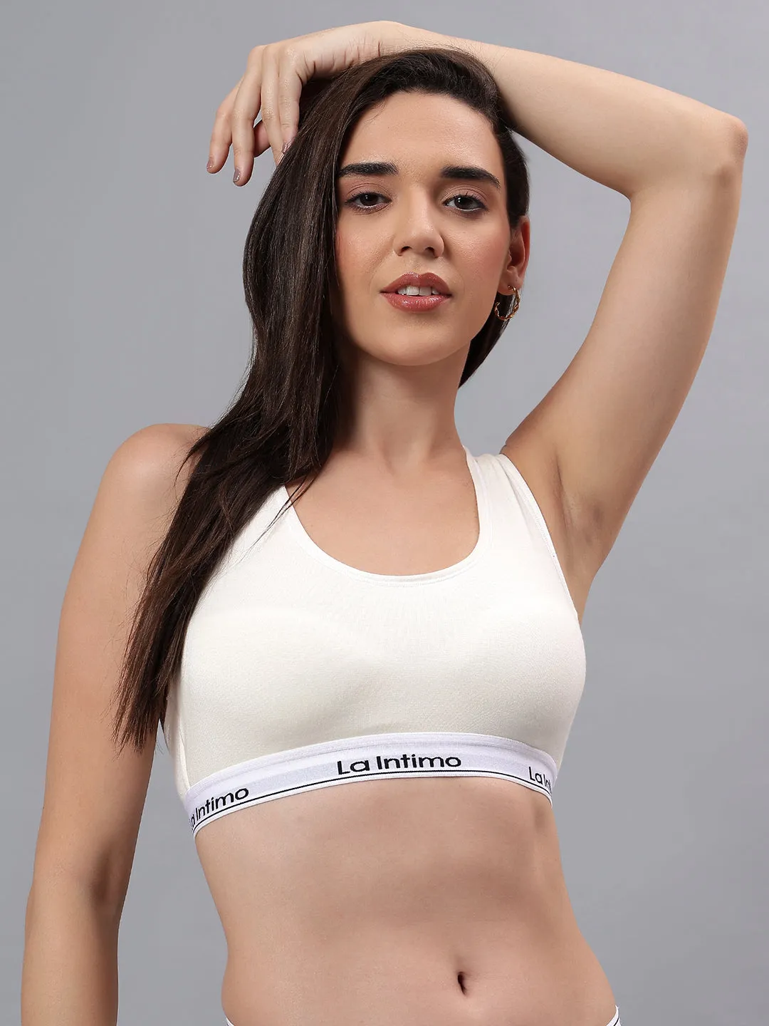 Padded Slip On Racerback Bra
