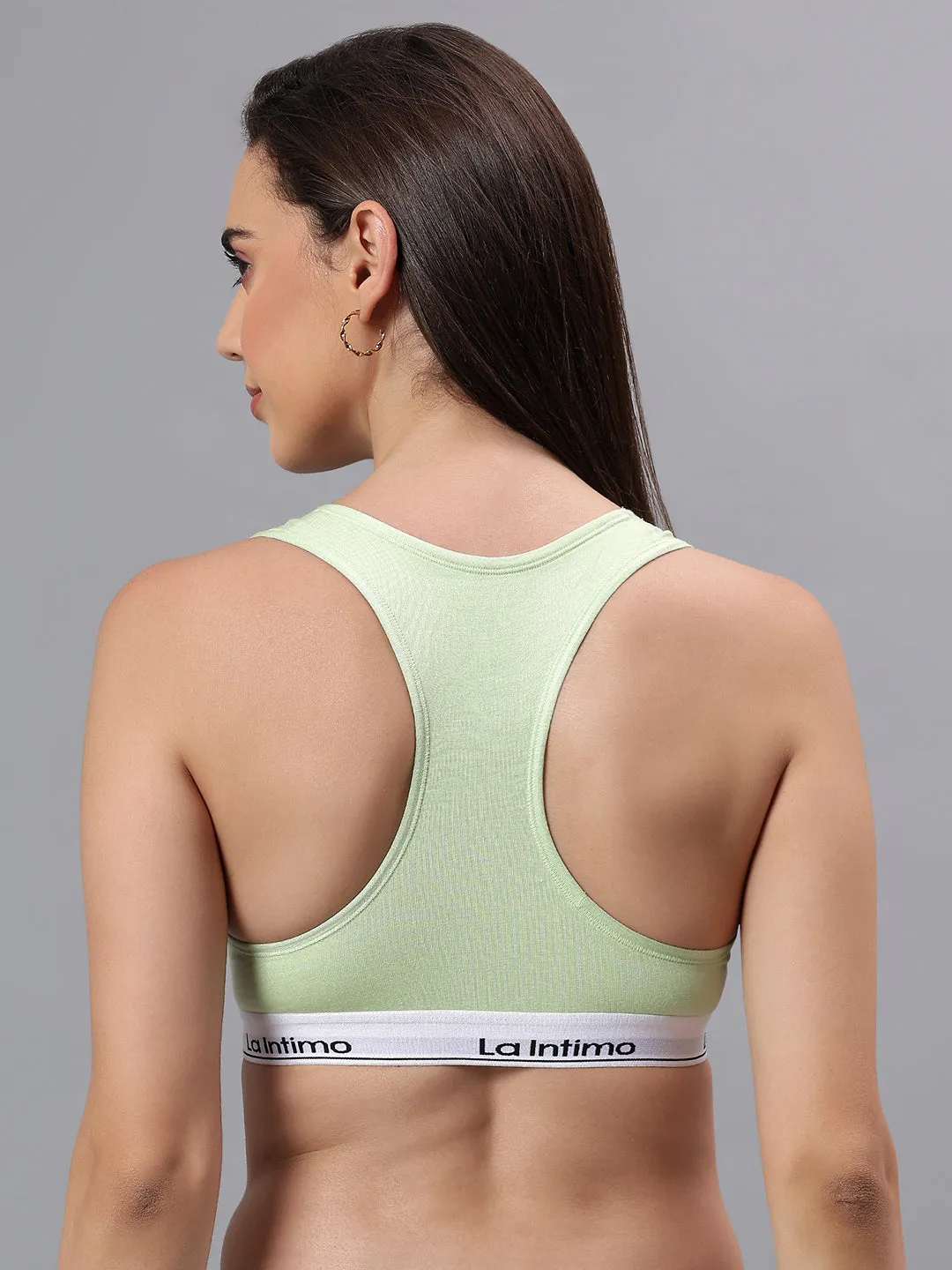 Padded Slip On Racerback Bra