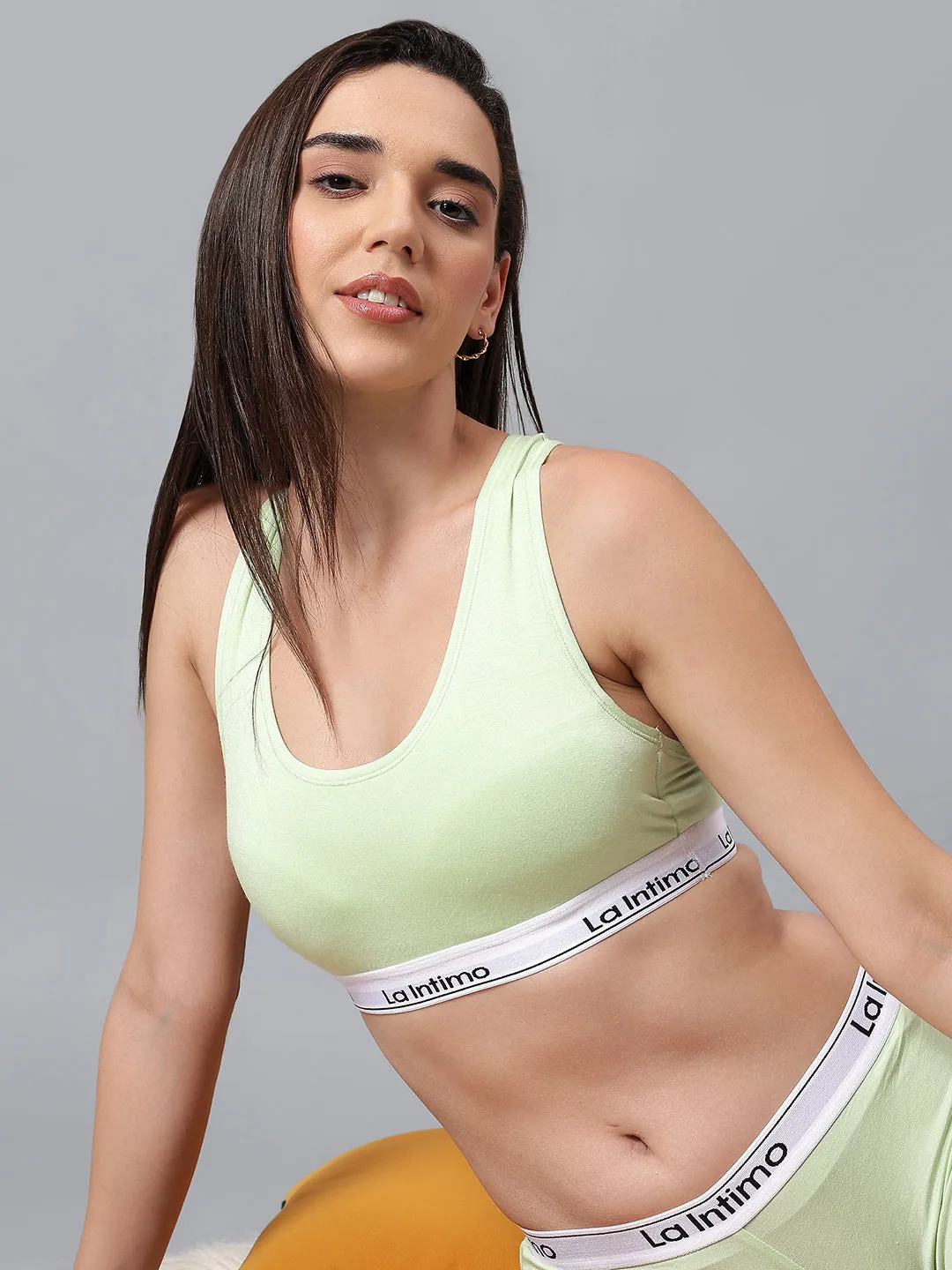 Padded Slip On Racerback Bra
