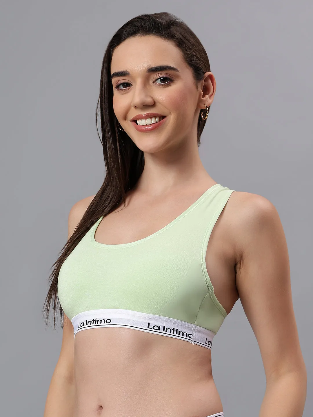 Padded Slip On Racerback Bra