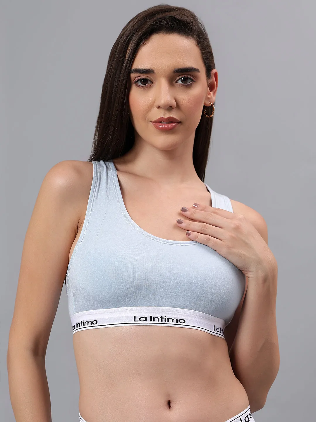 Padded Slip On Racerback Bra